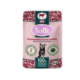 FOLK Kitten Pasto delicato per gattini con vitello mono - cibo umido per gatti - 85g