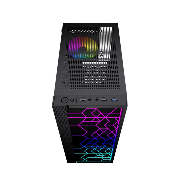 Gembird Fornax 2500 ARGB Gaming case per PC ATX Midi Tower retroilluminazione Nero