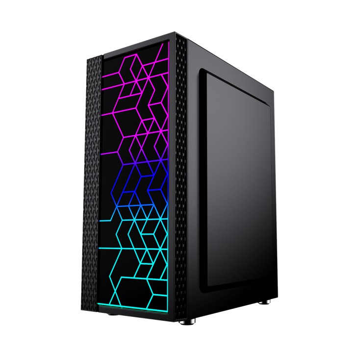 Gembird Fornax 2500 ARGB Gaming case per PC ATX Midi Tower retroilluminazione Nero