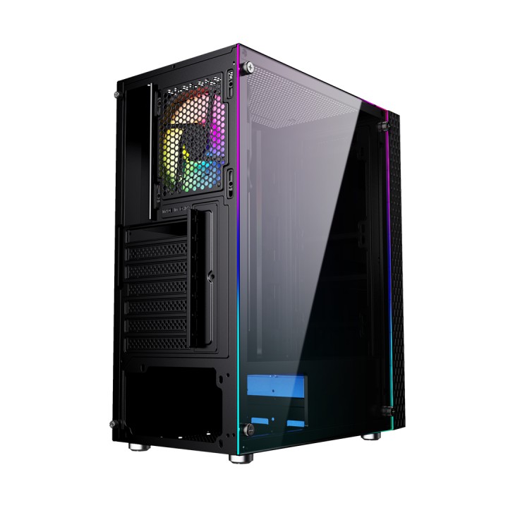 Gembird Fornax 2500 ARGB Gaming case per PC ATX Midi Tower retroilluminazione Nero
