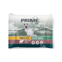 PUPIL Prime ricco di agnello con tacchino + vitello con coniglio Box - cibo umido per gatti - 4x85g