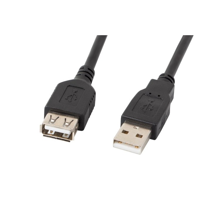 LANBERG USB cavo di prolunga 2.0 AM-AF 1.8M nero CA-USBE-10CC-0018-BK