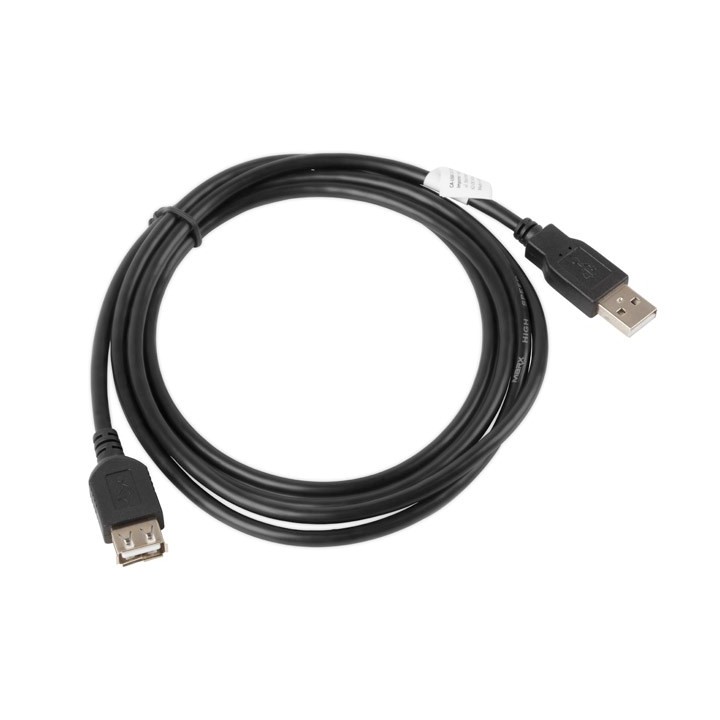 LANBERG USB cavo di prolunga 2.0 AM-AF 1.8M nero CA-USBE-10CC-0018-BK