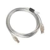 Lanberg CA-USBA-12CC-0030-TR USB cavo USB 2.0 3 m USB B trasparente