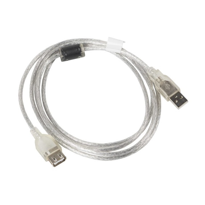 Lanberg CA-USBE-12CC-0018-TR USB cavo 1.8 m USB 2.0 USB A trasparente