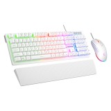 RAMPAGE FORTUNA GAMING SET TASTIERA CON MOUSE PAD E MOUSE Bianco