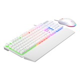 RAMPAGE FORTUNA GAMING SET TASTIERA CON MOUSE PAD E MOUSE Bianco