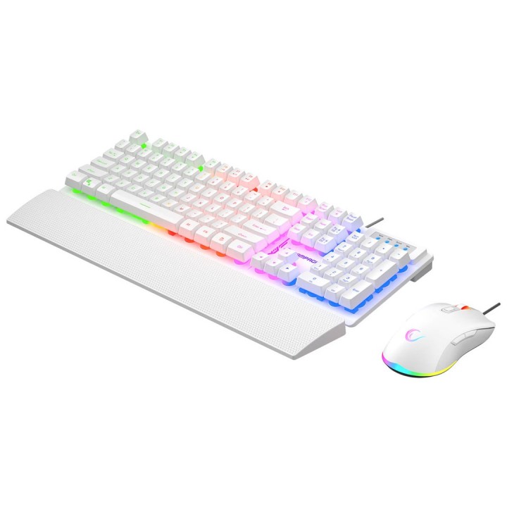 RAMPAGE FORTUNA GAMING SET TASTIERA CON MOUSE PAD E MOUSE Bianco