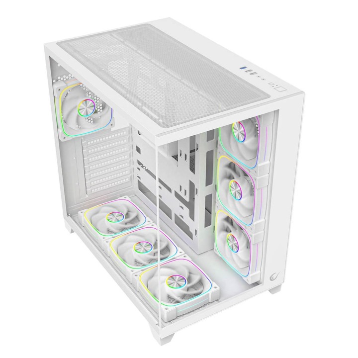 RAMPAGE PC CASE CON VETRO TEMPERATO bianco