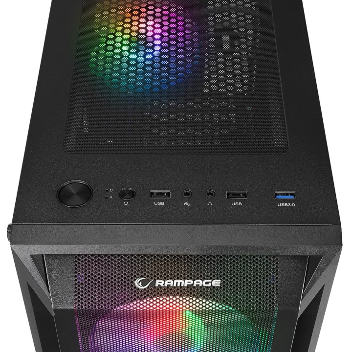 RAMPAGE PC case con finestra SHIVA nero