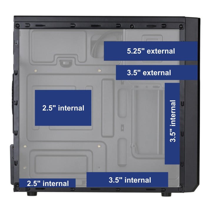 Akyga AK17BK Case per PC Micro Tower nero