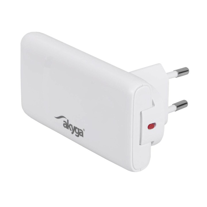 Akyga USB Ladegerät 65 W USB-C® USB-A Bianco Cuffie Telefono mobile Tablet Telefono Universale Altoparlante portatile Stampante 