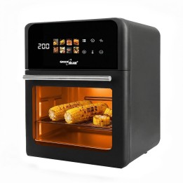 GreenBlue AIR FRYER Friggitrice ad Aria Senza Olio 1800W 10L Capacità 8 Programmi Accessori Timer GB950