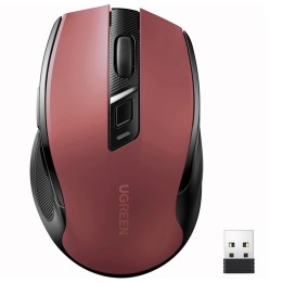 Ugreen MU006 mouse ottico wireless USB 2.4 GHz / Bluetooth 5.0 4000 DPI – rosso