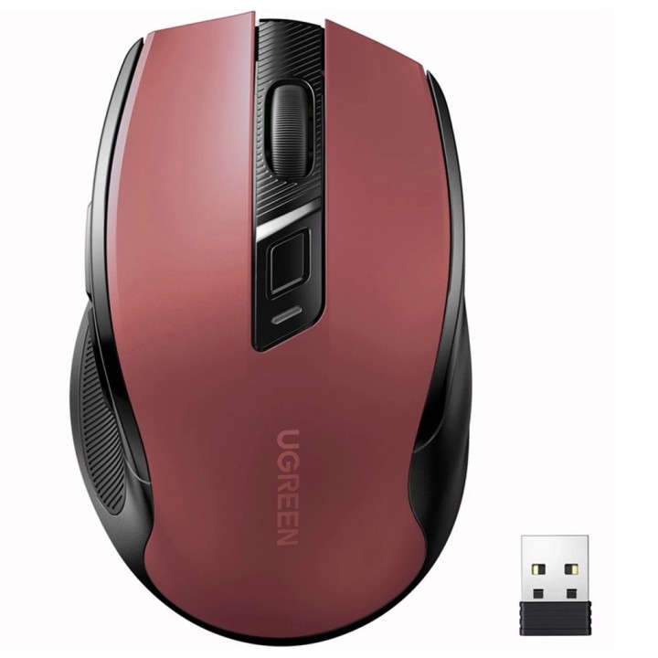Ugreen MU006 mouse ottico wireless USB 2.4 GHz / Bluetooth 5.0 4000 DPI – rosso