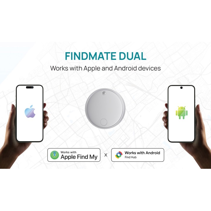 XD Connects FindMate Localizzatore Dual RCS resistente all'acqua – Apple Find My & Android Find Hub (IPX5) P301.6203