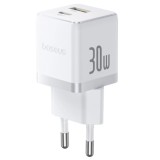 Caricabatterie da parete Baseus Palm 30W USB-C USB-A bianco
