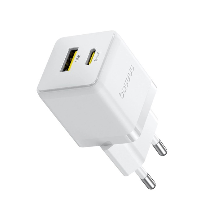 Caricabatterie da parete Baseus Palm 30W USB-C USB-A bianco