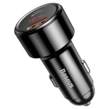 Baseus caricabatterie per auto Magic Series 1x USB-A 1x USB-C PD 3.0 QC 4.0+ 45W nero