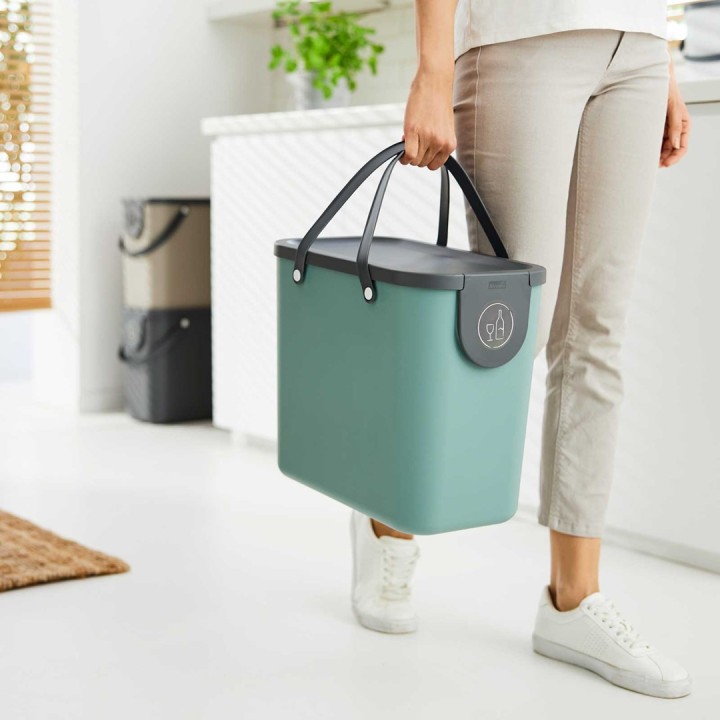 ROTHO Albula Dark verde - contenitore raccolta differenziata - 25l