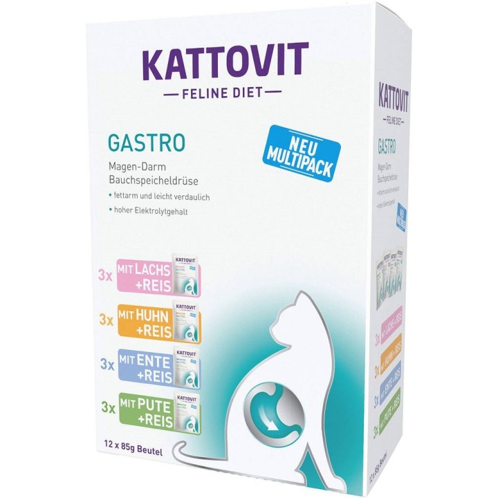 KATTOVIT Feline Diet Gastro - cibo umido gatti - 12 x 85g