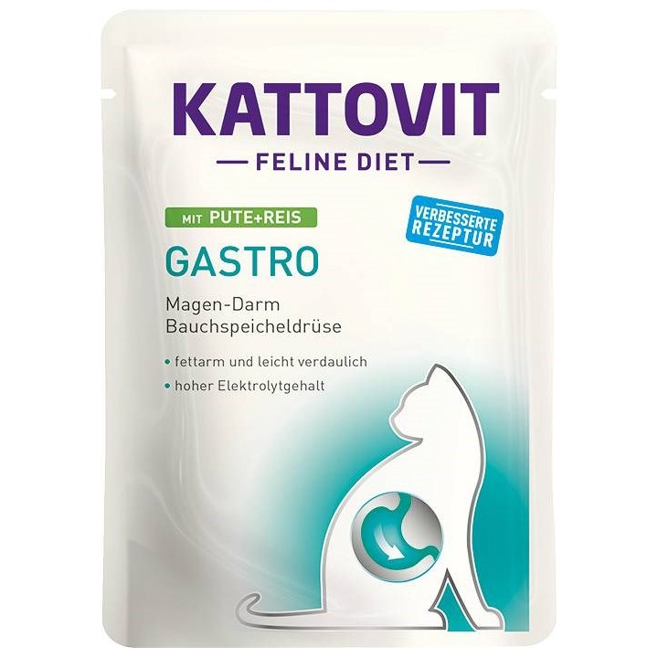 KATTOVIT Feline Diet Gastro - cibo umido gatti - 12 x 85g