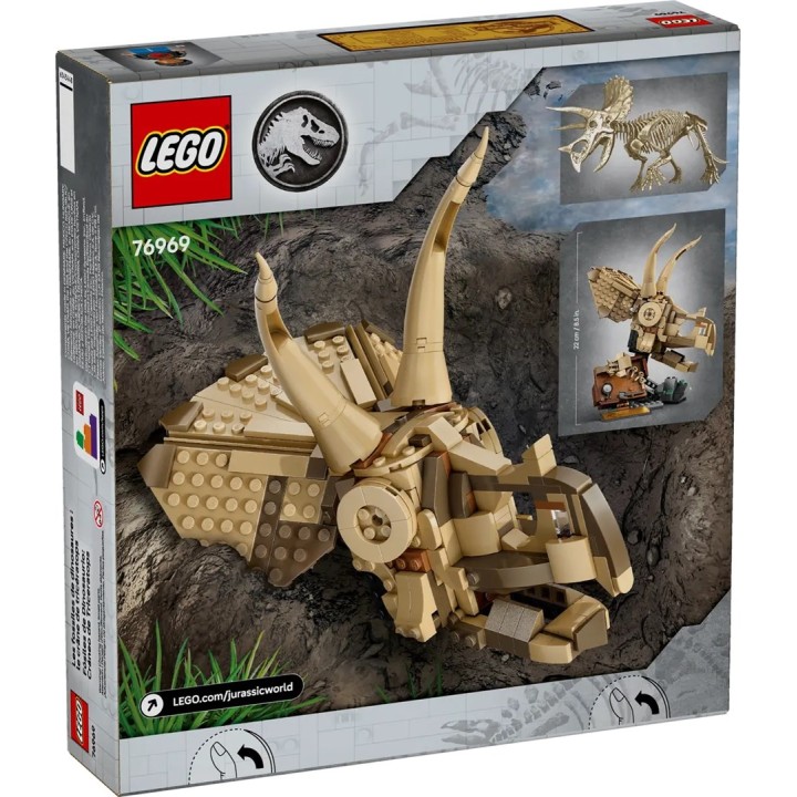 LEGO JURASSIC WORLD 76969 Fossili di Dinosauri: Cranio di Triceratopo