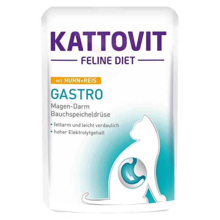 KATTOVIT Feline Diet Gastro - cibo umido gatti - 12 x 85g
