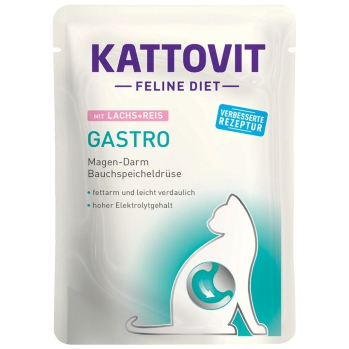 KATTOVIT Feline Diet Gastro - cibo umido gatti - 12 x 85g