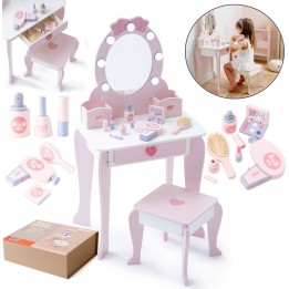 PROMIS Tavolo trucco in legno con illuminazione