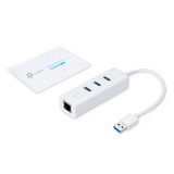 TP-Link UE330 Docking station/replicatore di porte per laptop Cablato USB 3.2 Gen 1 (3.1 Gen 1) Type-A Bianca