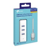 TP-Link UE330 Docking station/replicatore di porte per laptop Cablato USB 3.2 Gen 1 (3.1 Gen 1) Type-A Bianca