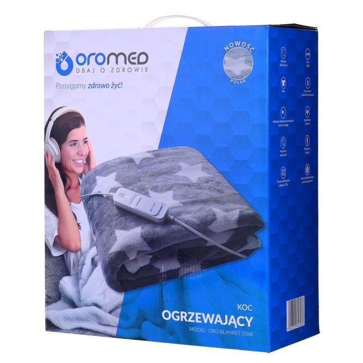 OROMED Coperta elettrica riscaldante 120 W 130 x 180 cm