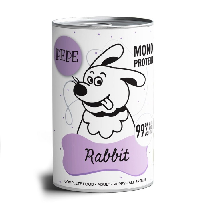 PAKA ZWIERZAKA Pepe Coniglio - cibo umido per cani - 400g
