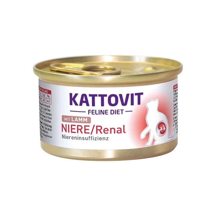 KATTOVIT Feline Diet Niere/Renal Agnello - cibo umido per gatti - 85g