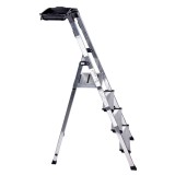 Krause scala pieghevole Secury argento