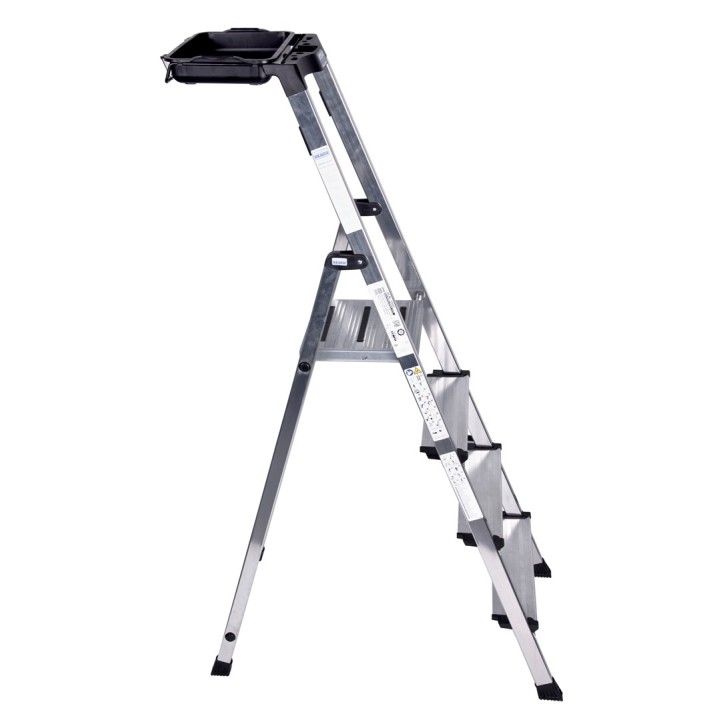 Krause scala pieghevole Secury argento