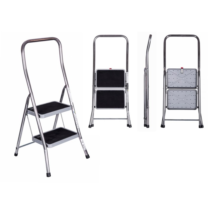 Krause scala pieghevole Toppy XL argento