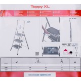 Krause scala pieghevole Toppy XL argento