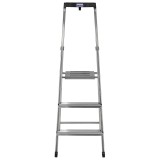 Krause scala pieghevole di sicurezza argento