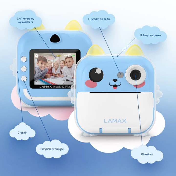 Fotocamera per bambini LAMAX InstaKid2 Plus blu