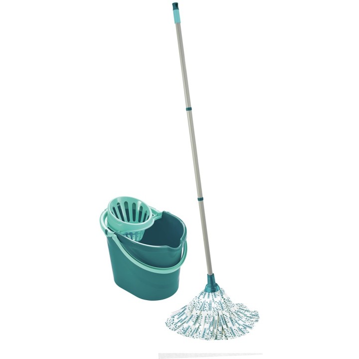Leifheit 56792 Mocio Metallo Plastica Viscosa Turchese Bianco