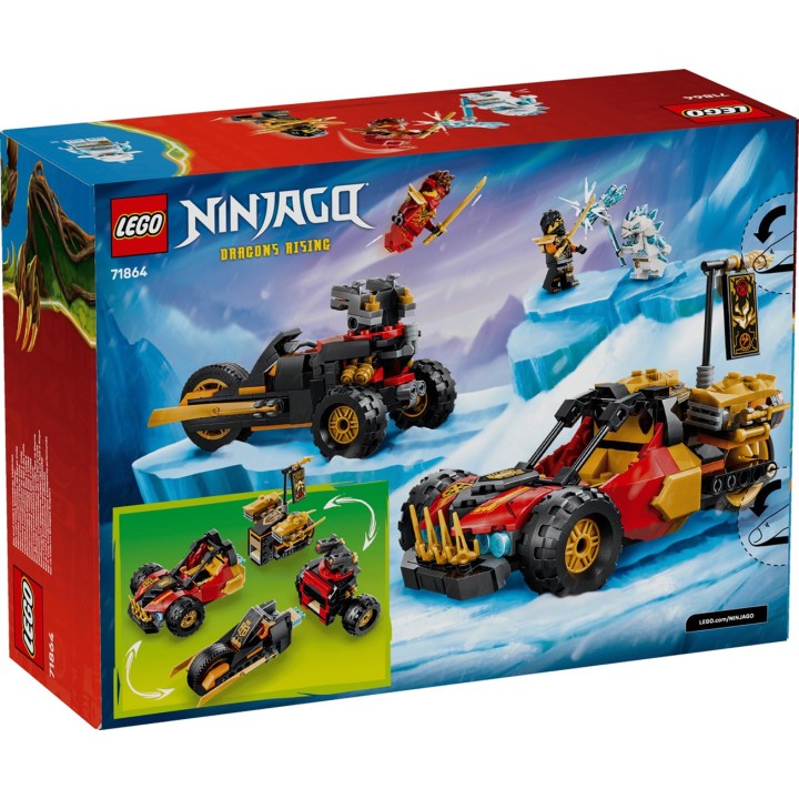 LEGO NINJAGO 71864 Veicoli Combinabili Kai e Cole