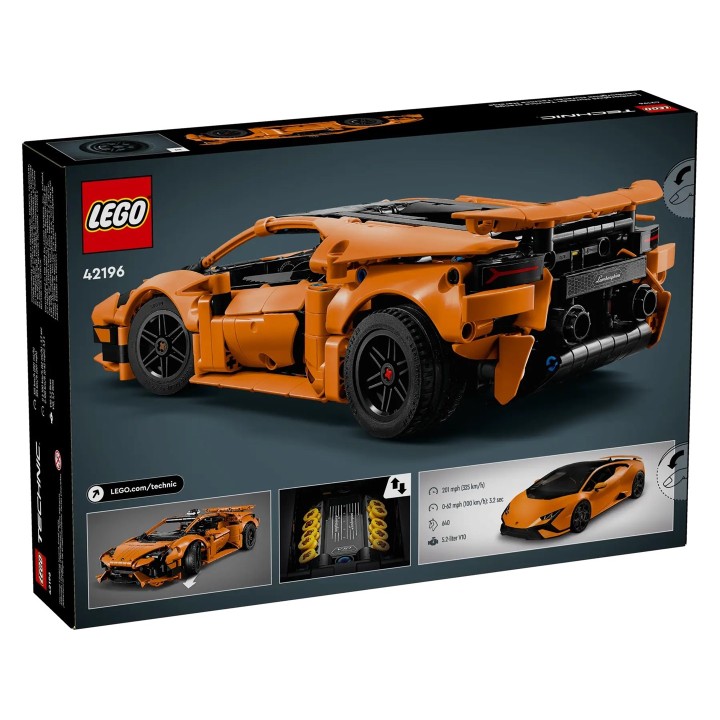 LEGO TECHNIC 42196 Lamborghini Huracán Tecnica Arancione