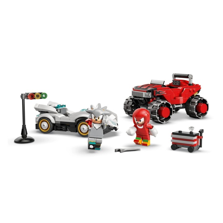 LEGO SONIC THE HEDGEHOG 77118 Auto di Silver contro Monster Truck di Knuckles