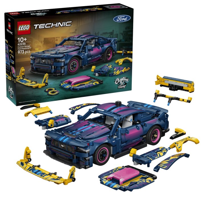 LEGO TECHNIC 42236 Garage Personalizzato Ford Mustang GT