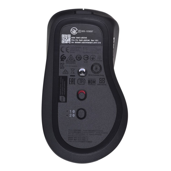 Lenovo 4Y51J62544 mouse destrorso bluetooth ottico 2400 DPI