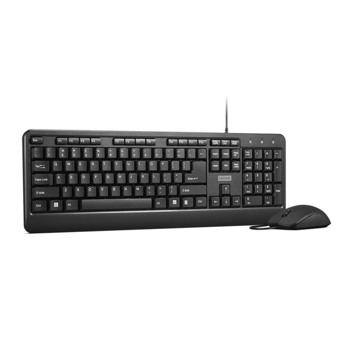 Lenovo 160 tastiera mouse incluso casa/ufficio USB US inglese nero