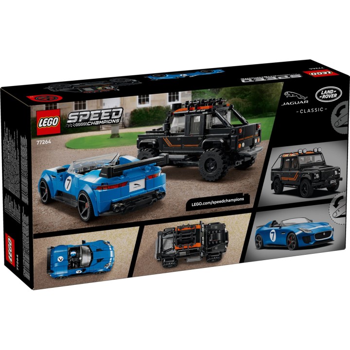 LEGO SPEED CHAMPIONS 77264 Jaguar F-TYPE Project 7 & Land Rover Defender Classico