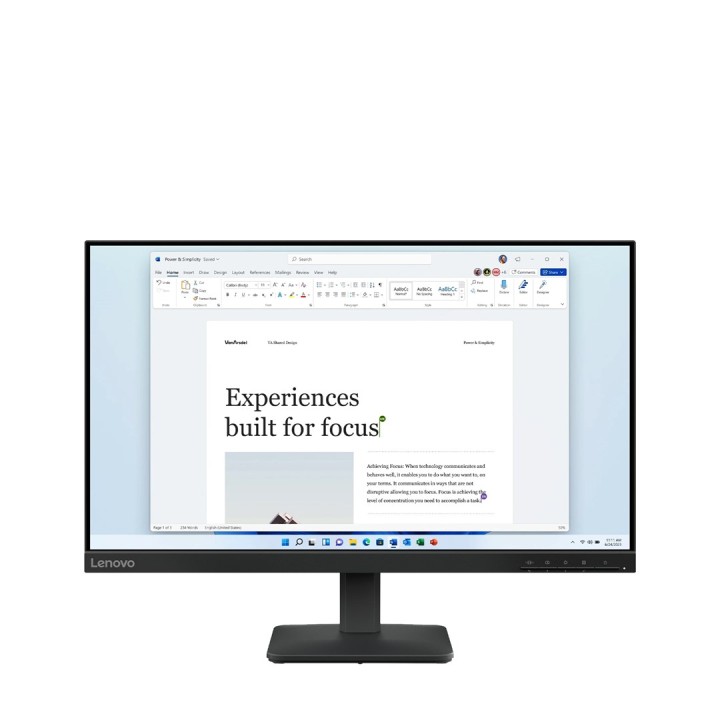 Lenovo L24-4e Monitor per computer 60.5 cm (23.8 ) 1920 x 1080 pixel Full HD LCD Nero